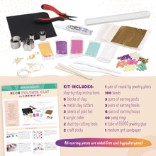 Load image into Gallery viewer, DIY Polymer Clay Earrings Kit (Choose between Boho or Neon)