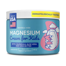 Load image into Gallery viewer, Magnesium Cream for Kids - Soothing Relief & Relaxation with Calendula, Aloe Vera, Shea Butter - Topical Magnesium Cream for Sleep - USA Made - (4 oz, Unscented)