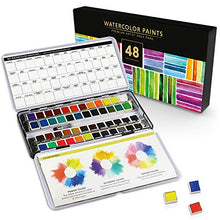 Load image into Gallery viewer, Watercolor Half Pans (48 colors)