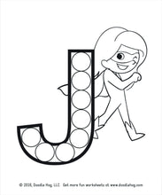 Load image into Gallery viewer, Free Download | Upper Case Letter Superhero Alphabet Dot Worksheets