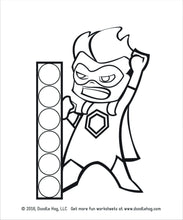 Load image into Gallery viewer, Free Download | Lower Case Letter Superhero Alphabet Dot Worksheets