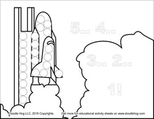 Load image into Gallery viewer, Free Download | Space Rocket Mission Dot Worksheets