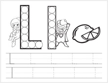 Load image into Gallery viewer, Dot and Learn A-Z Alphabet Activity Book (52 one sided - non bleed through sheets)