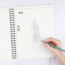 Load image into Gallery viewer, 3PK Drawing Pads - 9"x12" White