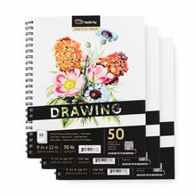 Load image into Gallery viewer, 3PK Drawing Pads - 9"x12" White
