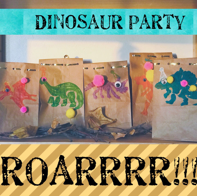 DIY Dinosaur-themed Party Favor Bags