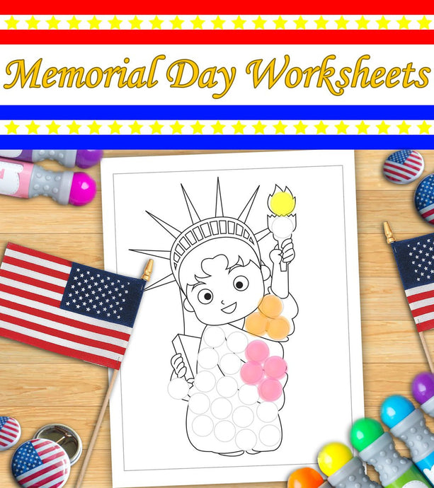 Celebrate Memorial Day with Dab and Dot Worksheet