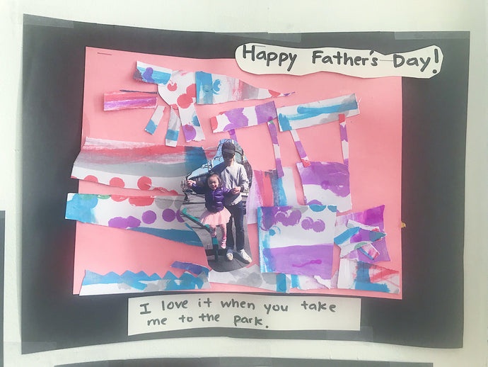 Father's Day Collage Inspired Pop-up Card