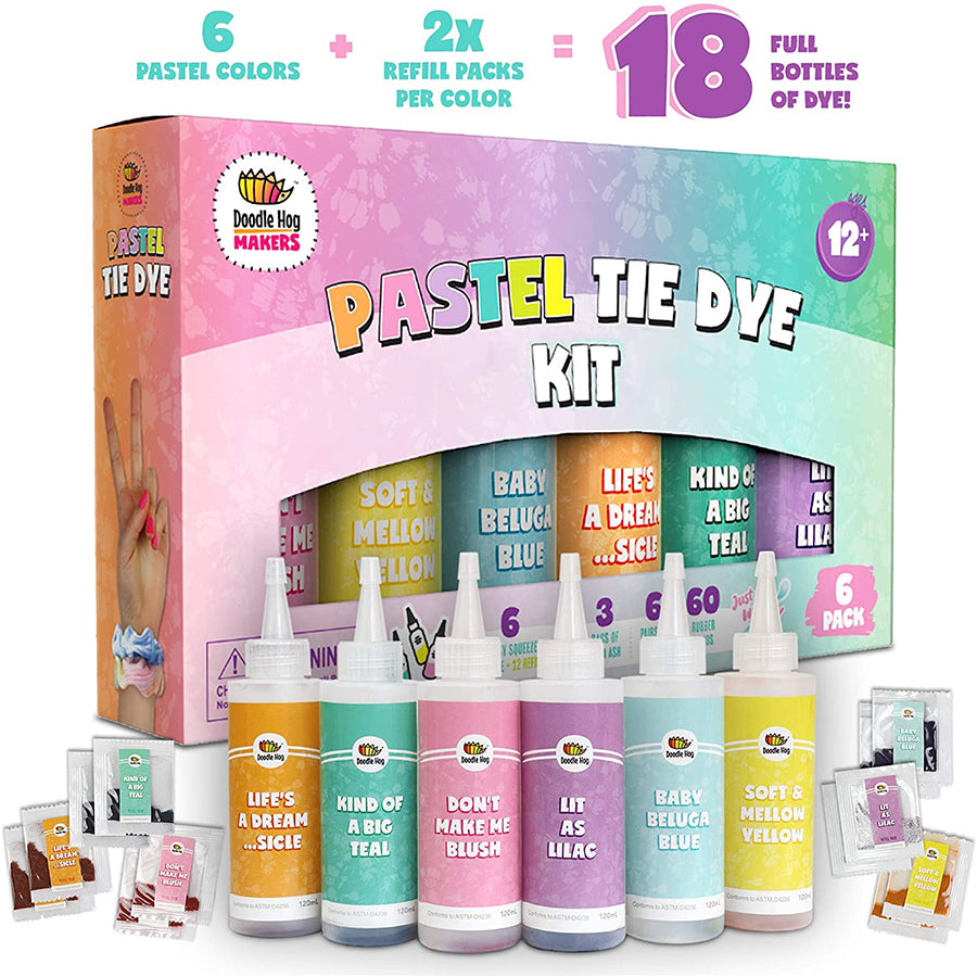 Pastel Tie Dye Kit (6-Pack)