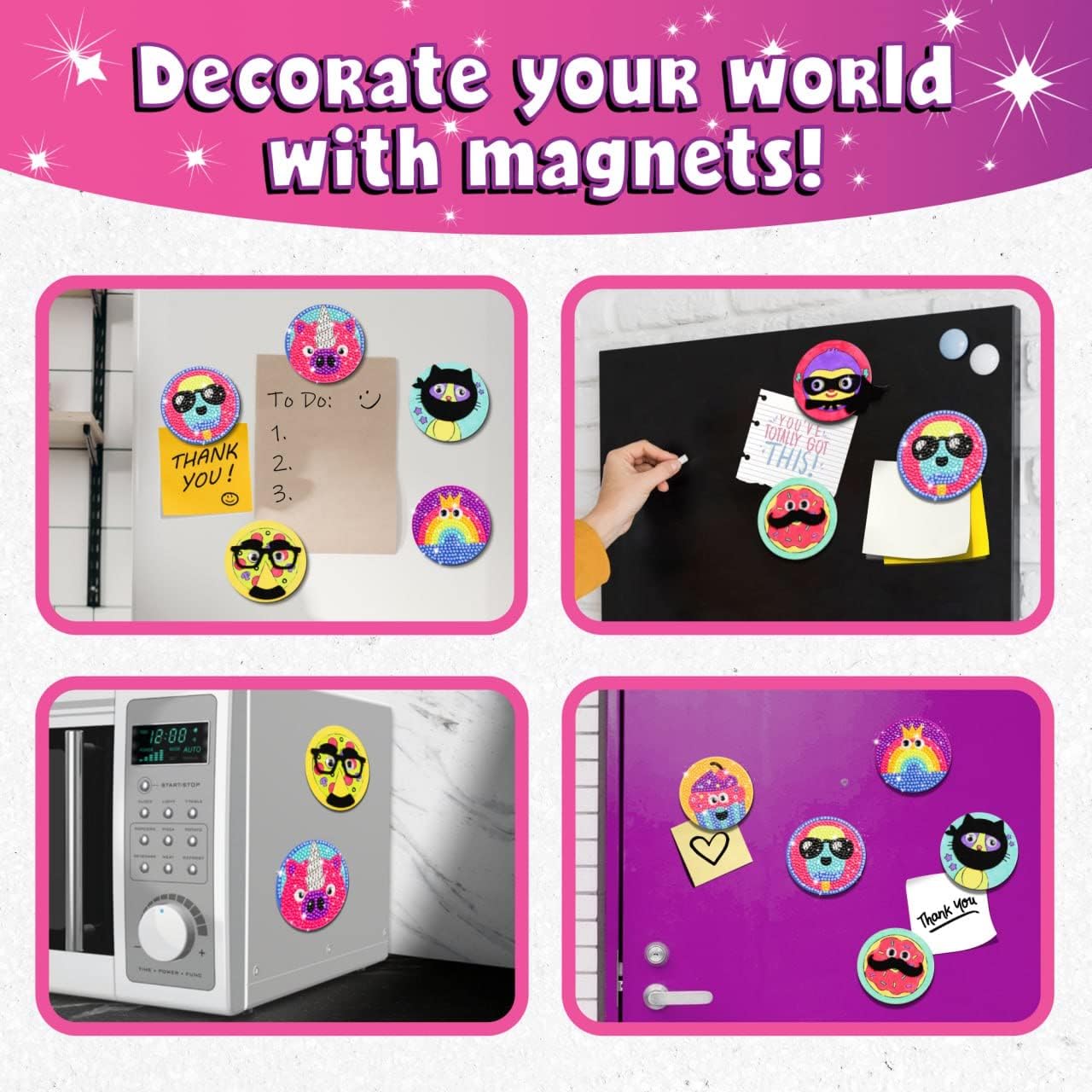 Look at these cute diamond painting magnets!🍦🐞 Now available at Acti