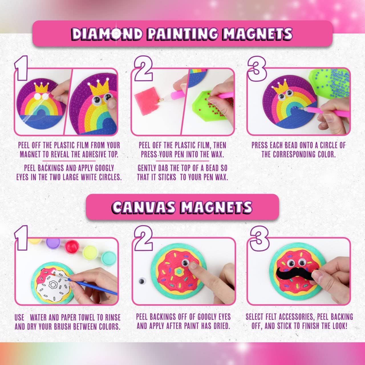 Doodle Hog 5d diamond painting kits for kids - gem art kits for kids 9-12  girls - magnet arts and crafts for kids ages 8-12 - gem painti