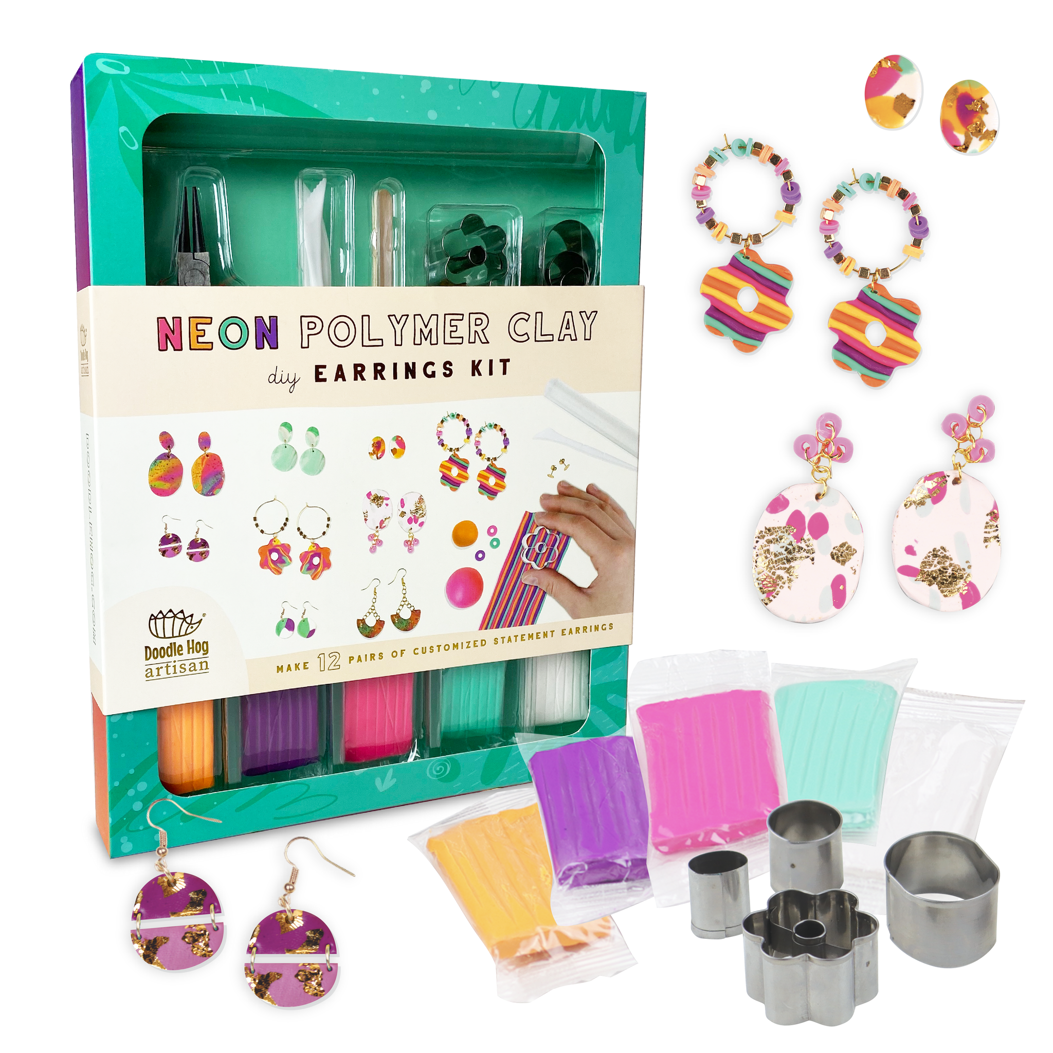 Polymer Clay DIY Earring Kit Make Your Own Earrings Letterbox