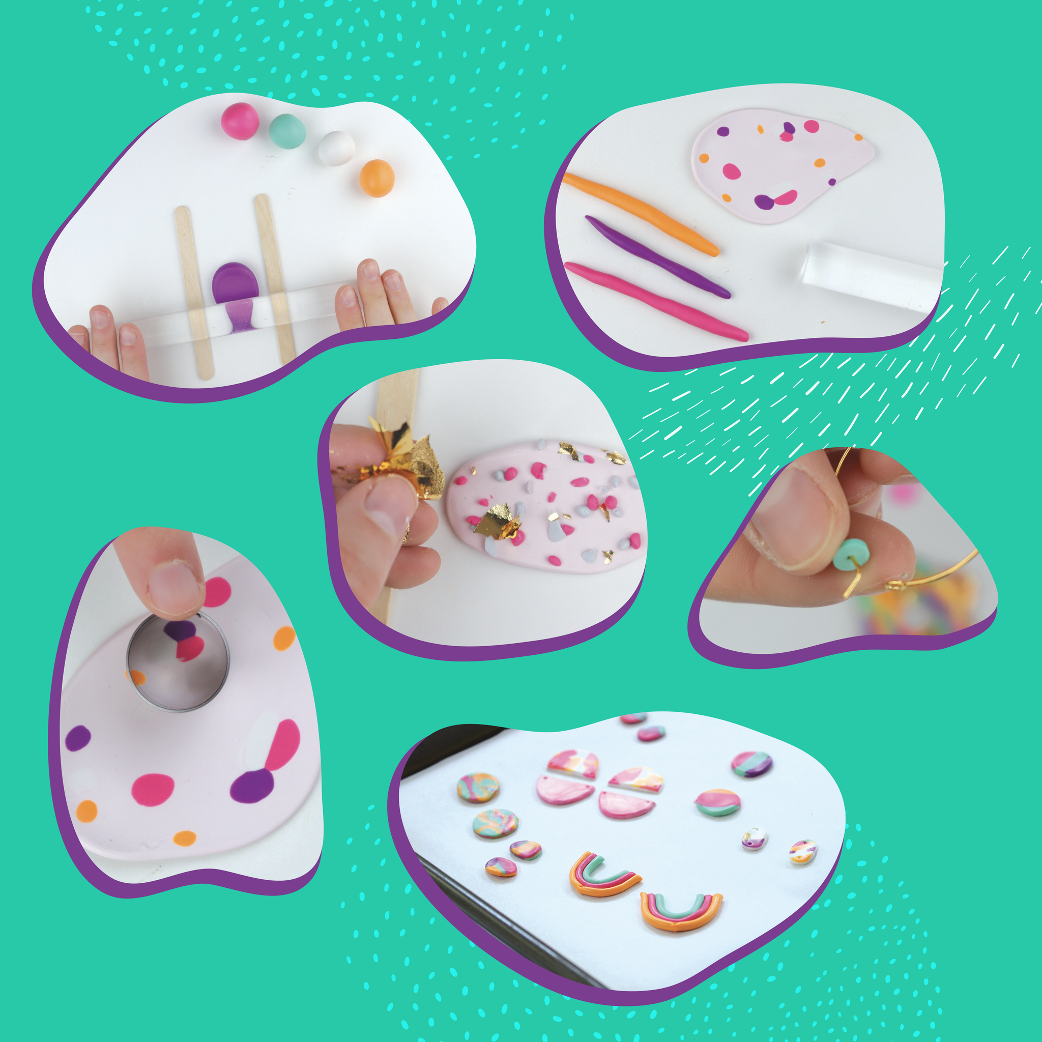 DOODLE HOG Polymer Clay Earring Making Kit - Make 12 Earrings Gift