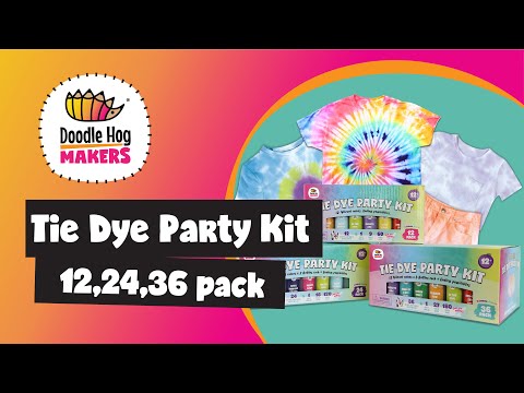 Rainbow Tie Dye Party Supplies Craft Kit: Rainbow Classic (36-Pack