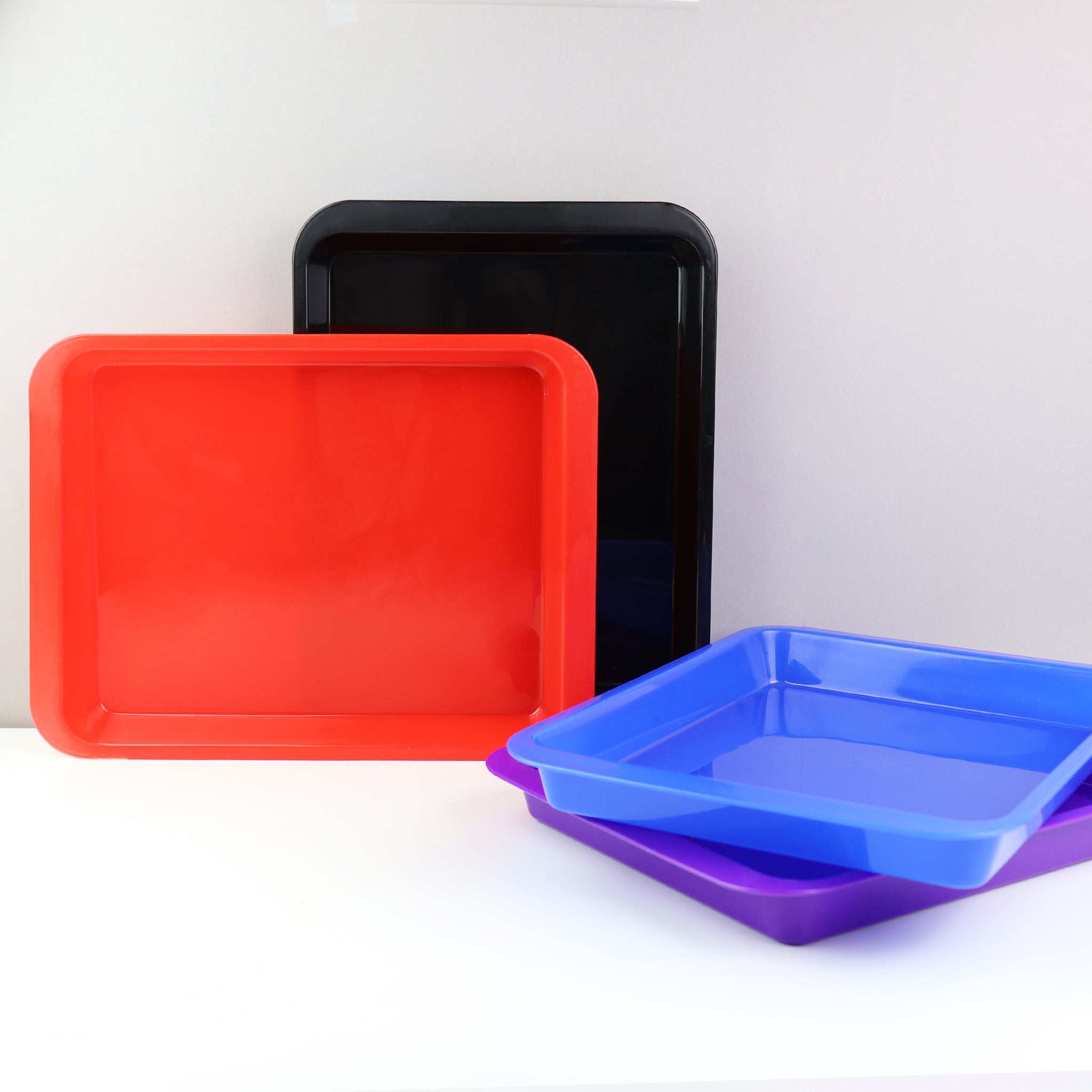 Art Trays: Red, Blue, Purple, Black (4-Pack)