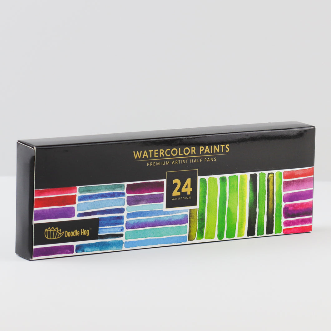 Watercolor Half Pans (24 Colors)