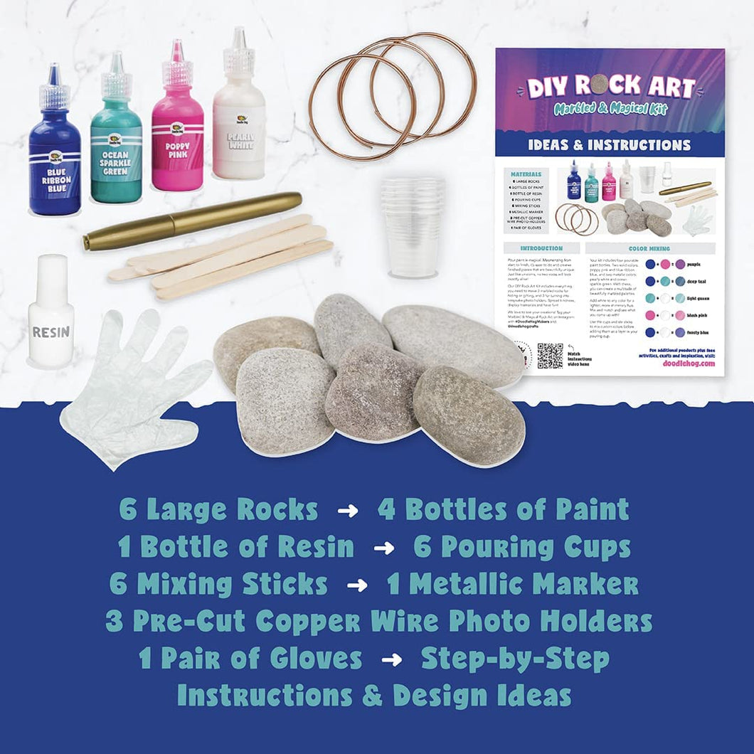 Rock Painting Kit: Pour Over Paint