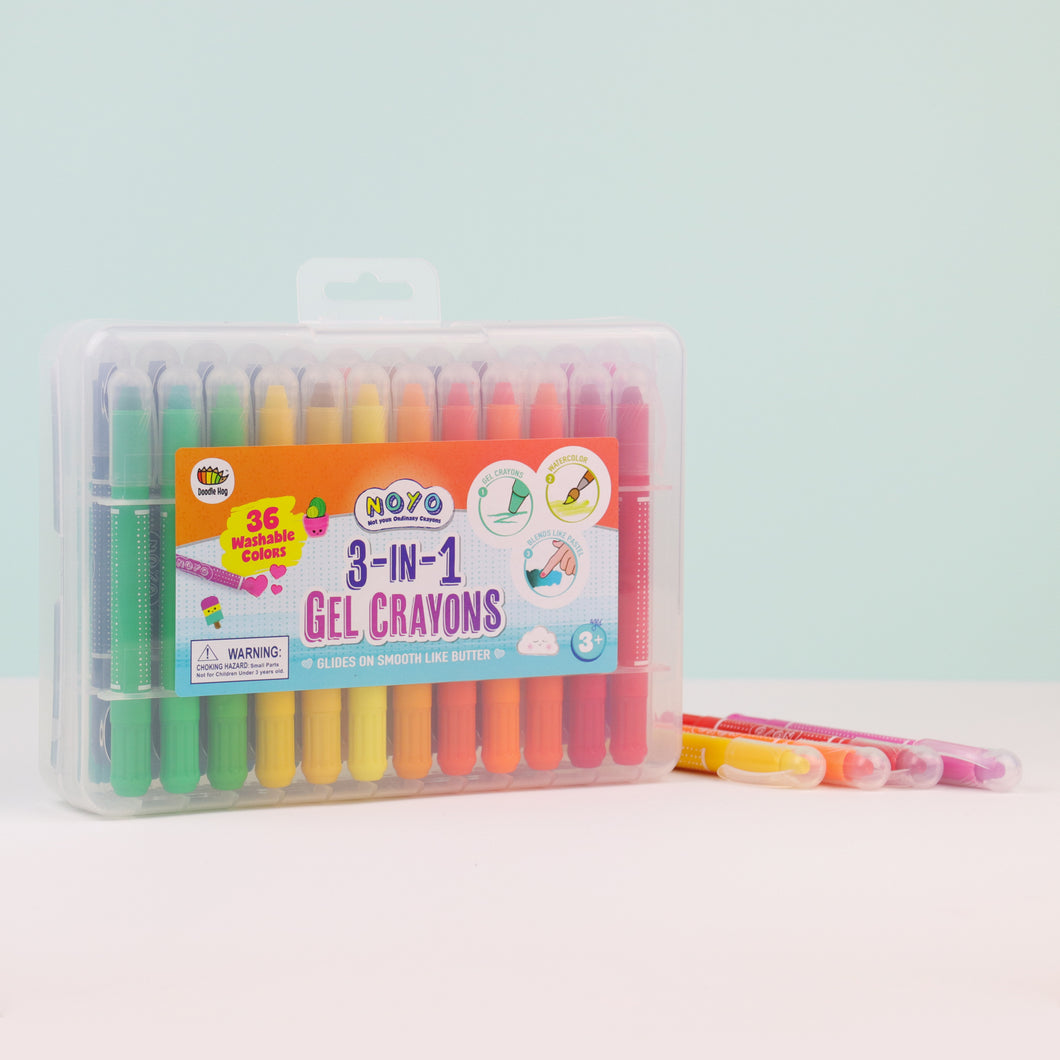 OOKU Washable & Twistable & Watercolor Crayons - 36 Count Bath