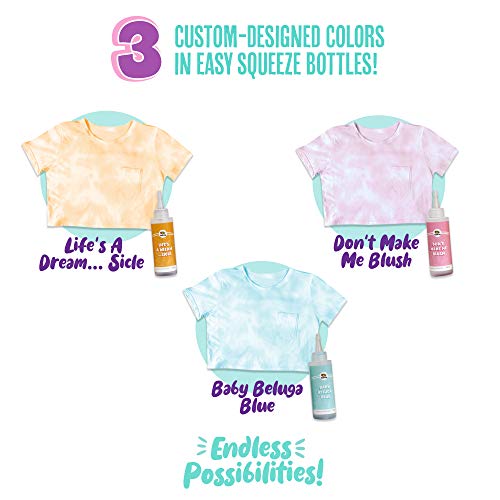 Doodle Hog Pastel Tie Dye Kit Create Colorful Custom Designs with 6 Bottles of Fabric Dye and 12 Refills, Size: 6 Pack