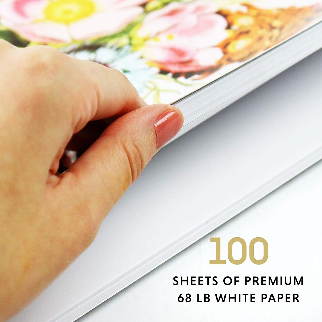 100 Sheets Premium Sketch Book - 9x12 Inches (68 lb/100 GSM