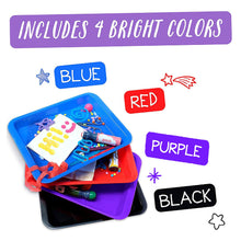 Load image into Gallery viewer, Art Trays: Red, Blue, Purple, Black  (4-Pack)
