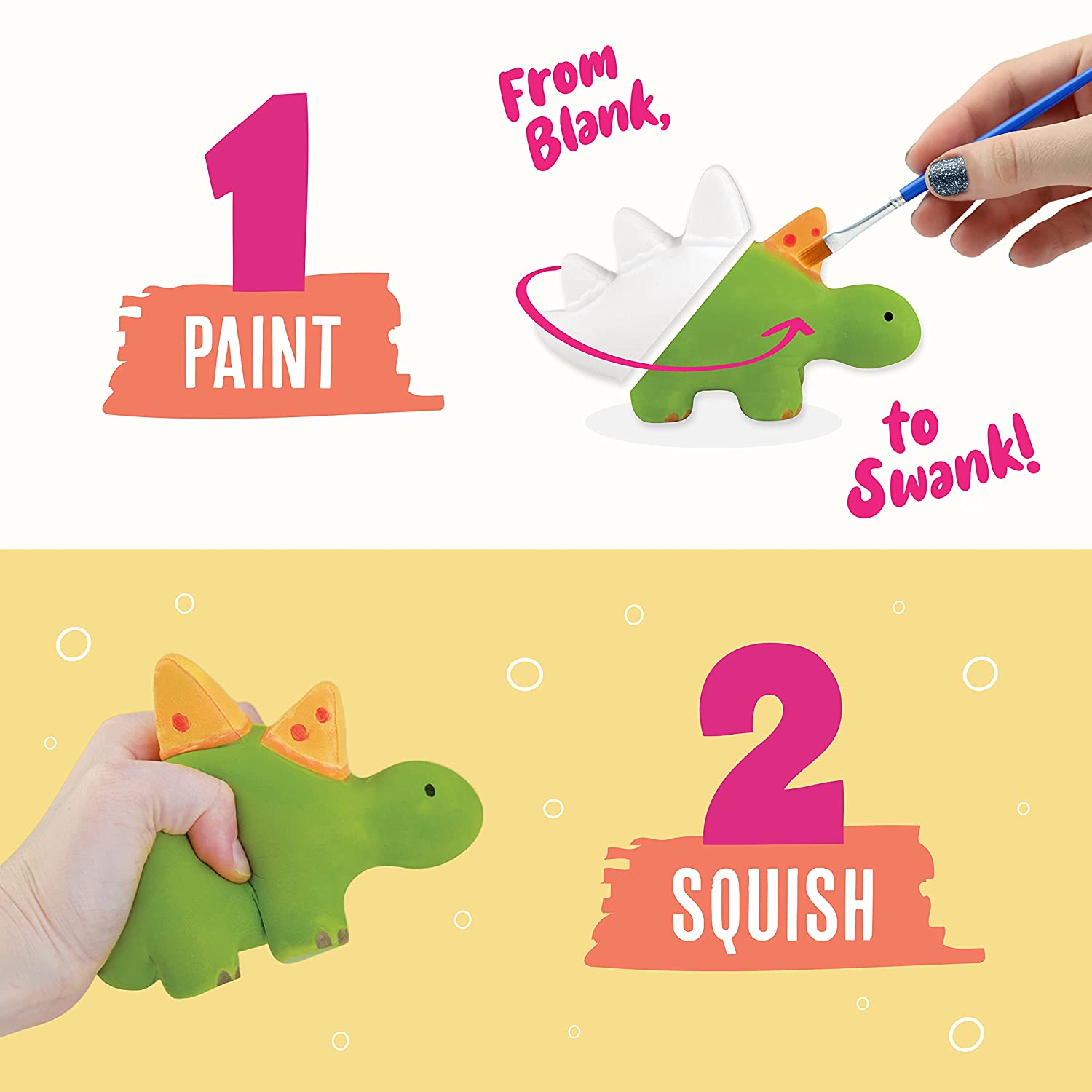 Dinosaur DIY Squishy Toy Painting Kit Doodle Hog dinosaur-diy-squishy-toy-painting-kit-doodle-hog