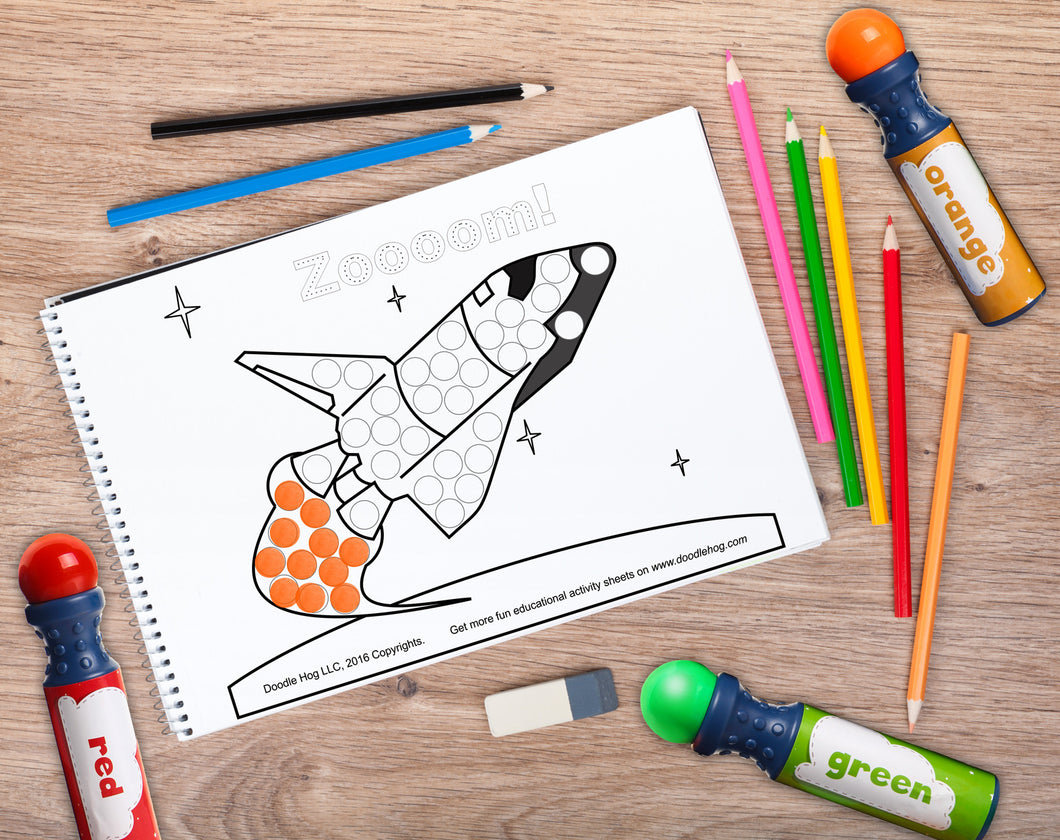 Free Download | Space Rocket Mission Dot Worksheets