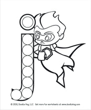 Load image into Gallery viewer, Free Download | Lower Case Letter Superhero Alphabet Dot Worksheets
