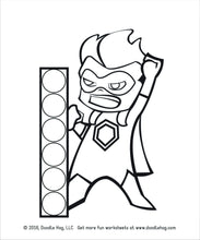 Load image into Gallery viewer, Free Download | Lower Case Letter Superhero Alphabet Dot Worksheets
