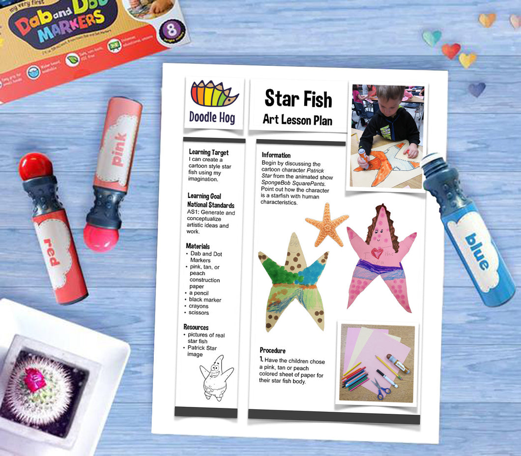 Free Download | Star Fish Art Lesson Plan