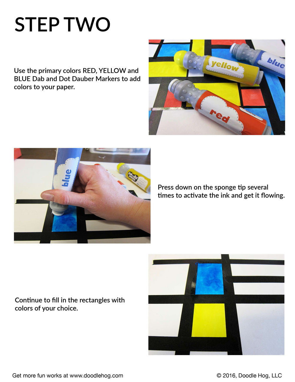 Mondrian Lesson Plan Free Download | Piet Mondrian Dab and Dot Art Project – Doodle Hog