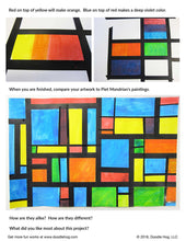 Load image into Gallery viewer, Free Download | Piet Mondrian Dab and Dot Art Project
