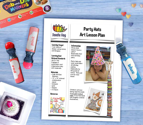 Free Download | Party Hats Art Lesson Plan