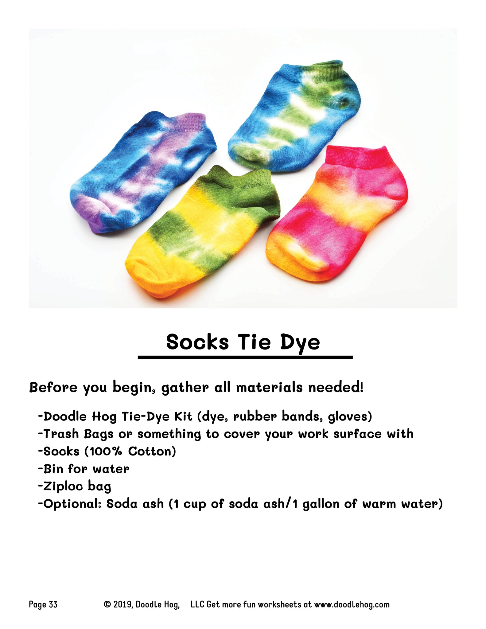 Doodle Hog 20 Tie Dye Crafts PDF
