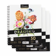 Load image into Gallery viewer, 3PK Drawing Pads - 9&quot;x12&quot; White
